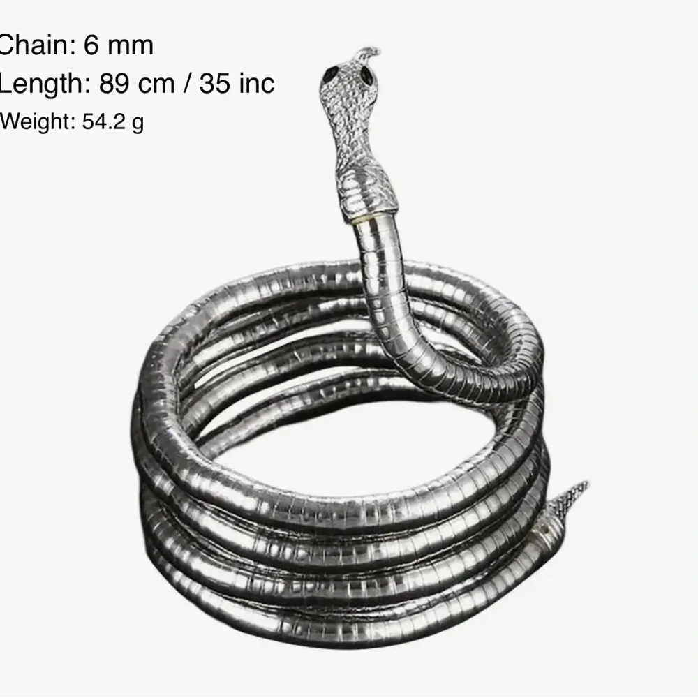 NEW Elegant Stainless Steel Silver Snake Necklace 🔥 - Picture 4 of 5